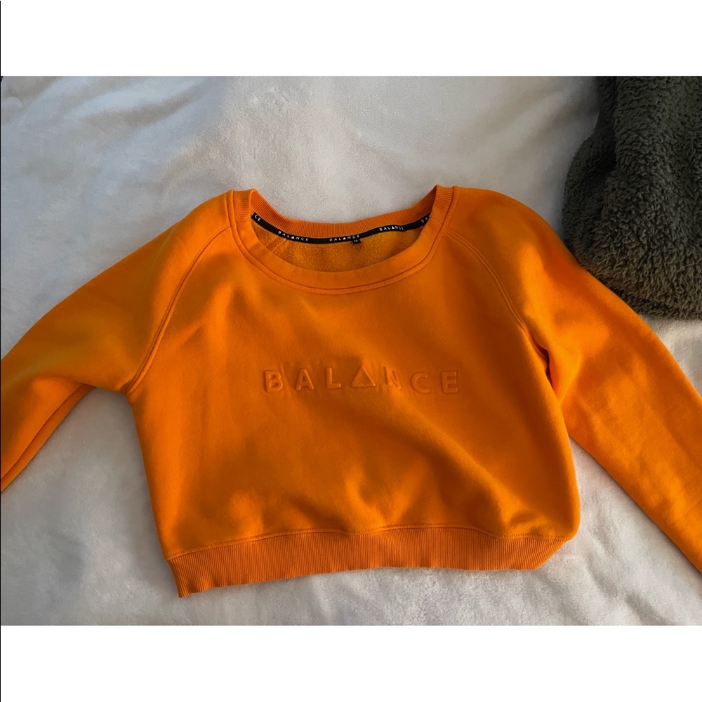 Orange balance athletica size m cropped sweater worn once